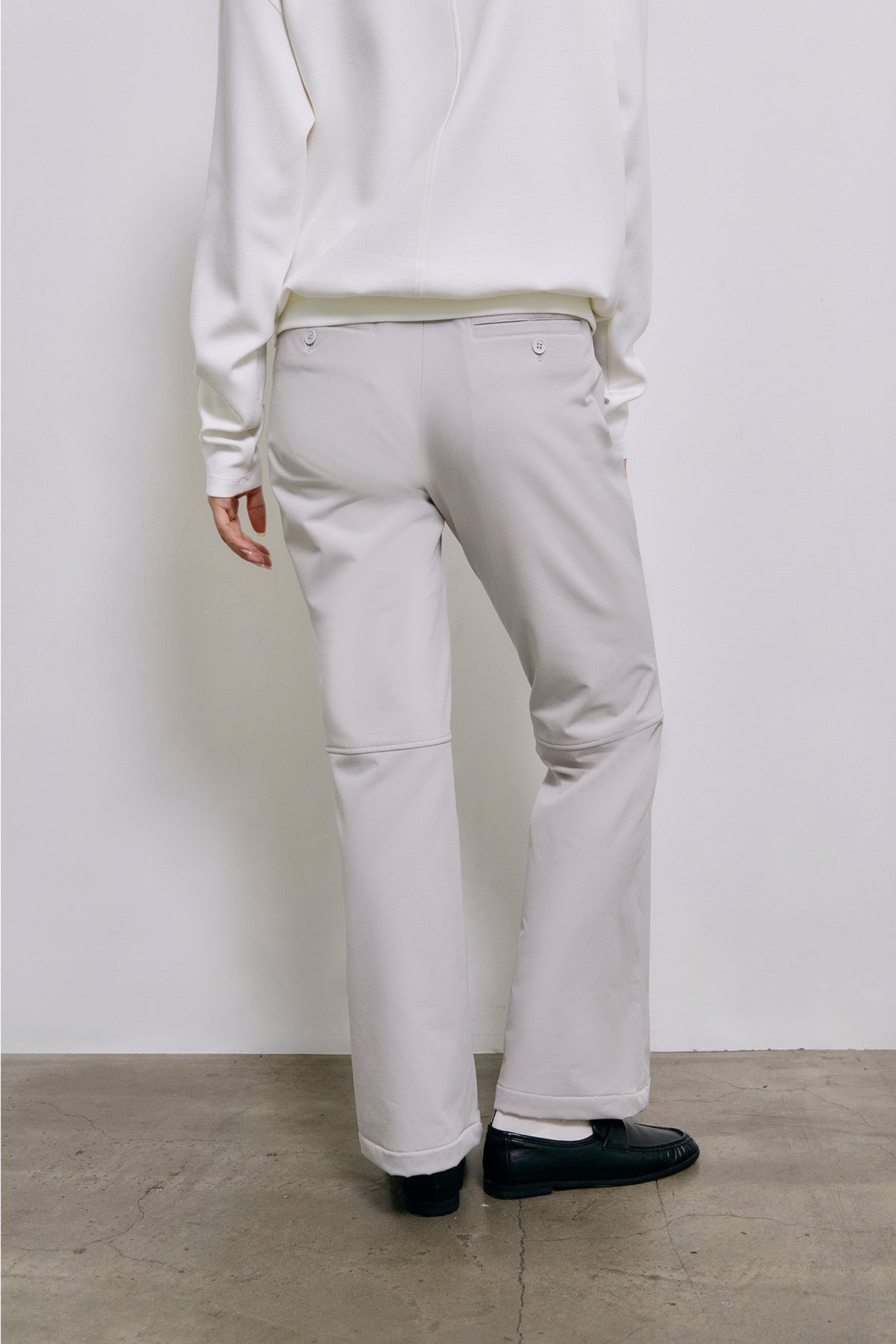 THERMAL FLARE PANTS - LightBeige