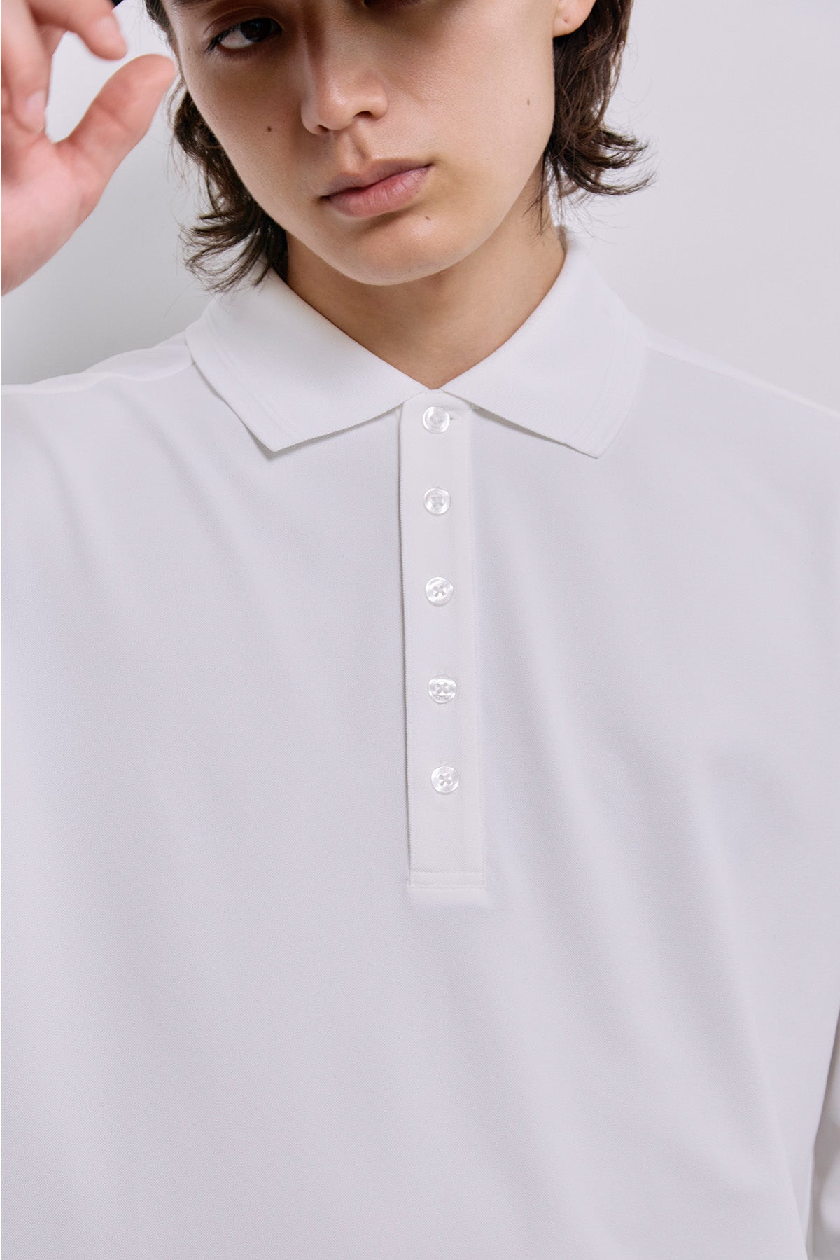 MOTION LONG POLO - White