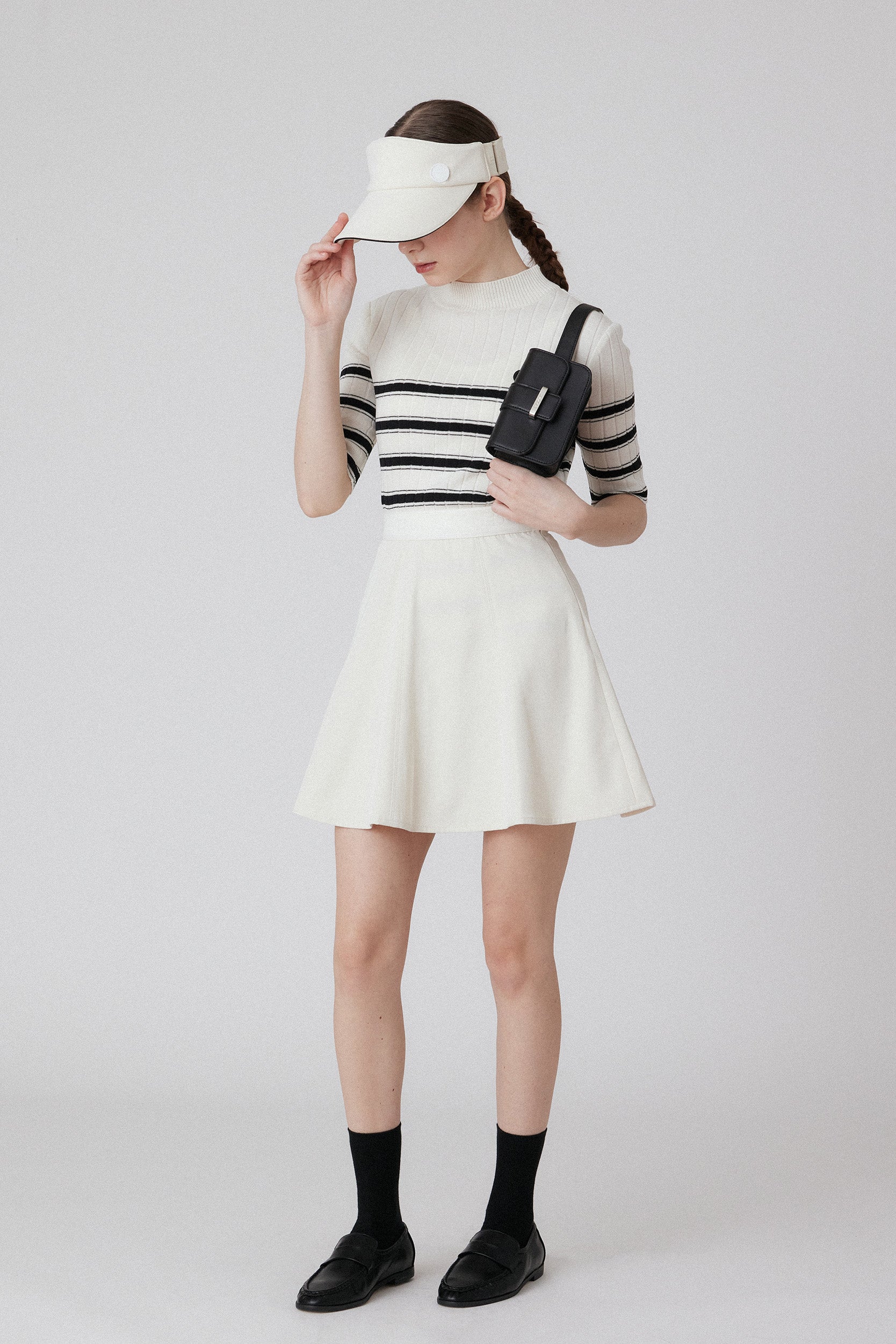 MINIMAL FLARE SKIRT - Cream