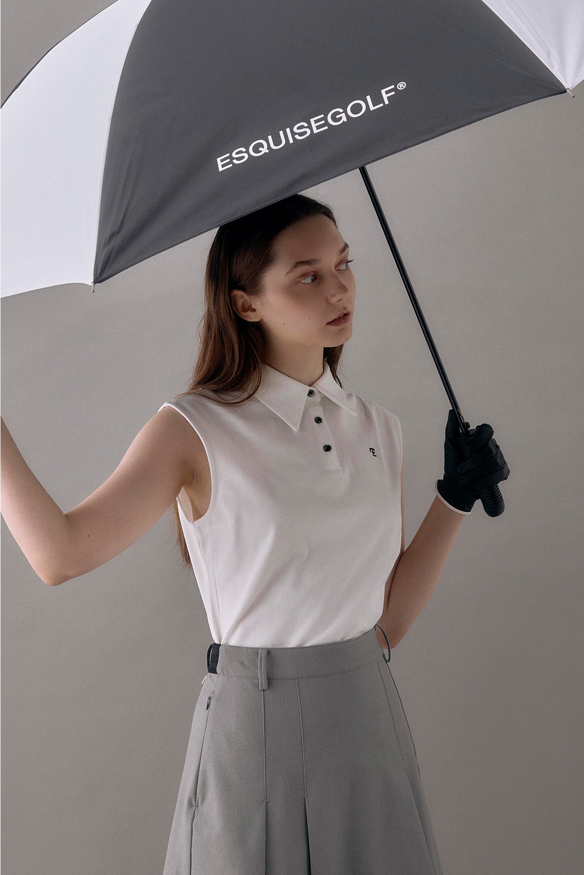 CLASSIC PIQUE SLEEVELESS TOP - White