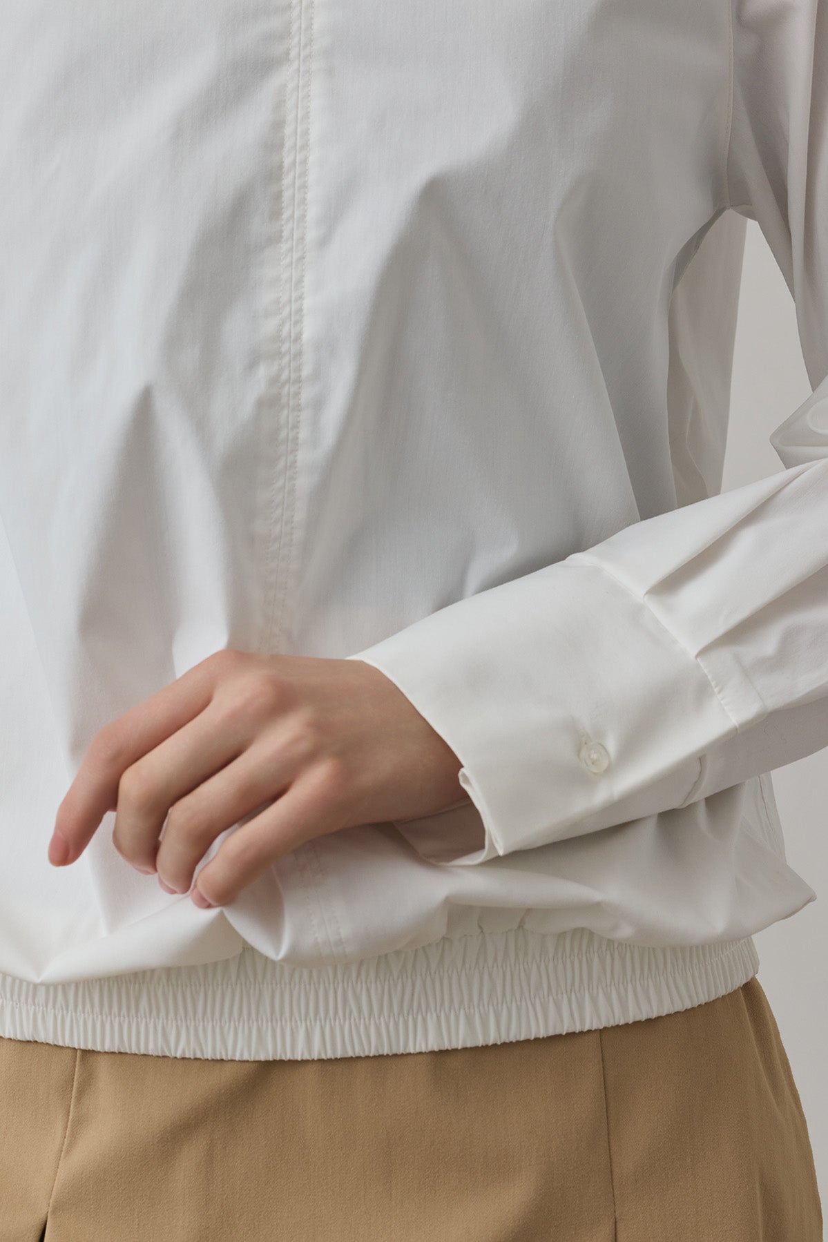 TIE DESIGN SHIRT TOP - White