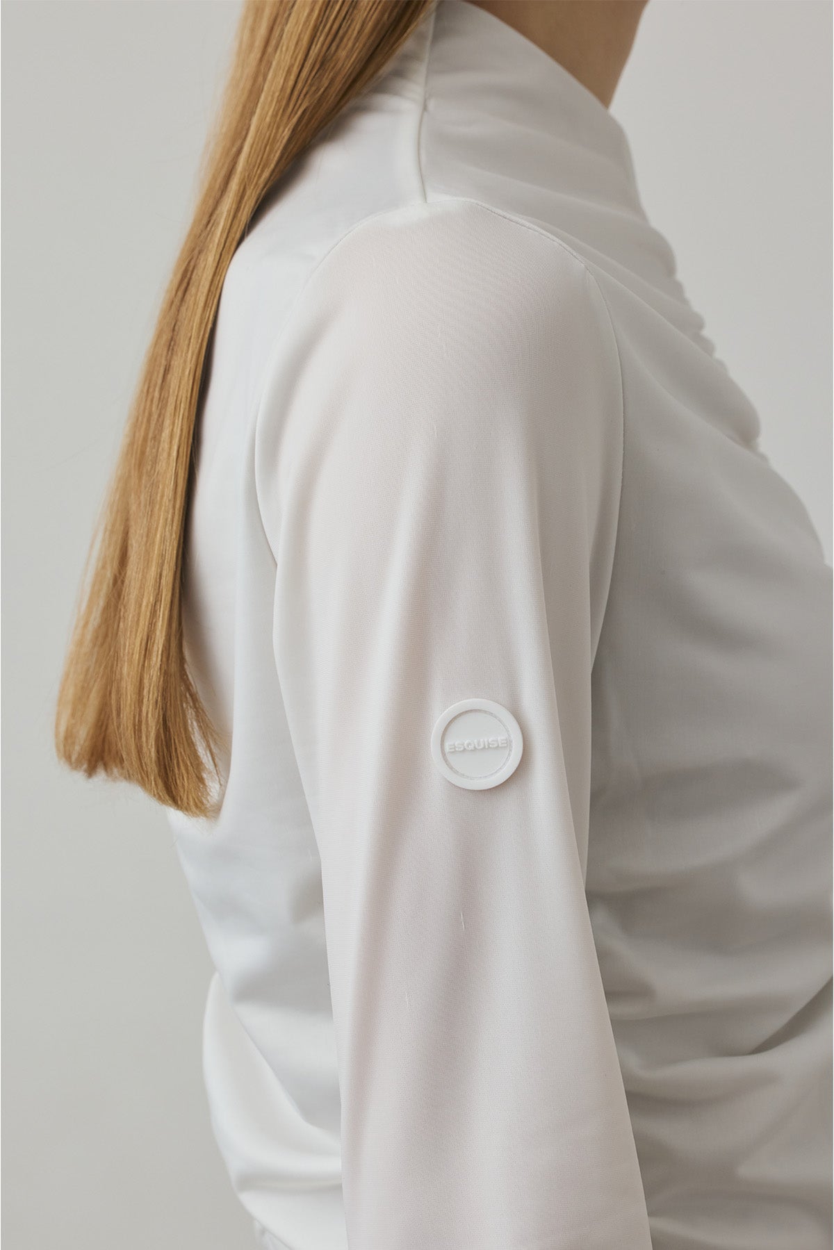 GATHER STRETCH TOP - White