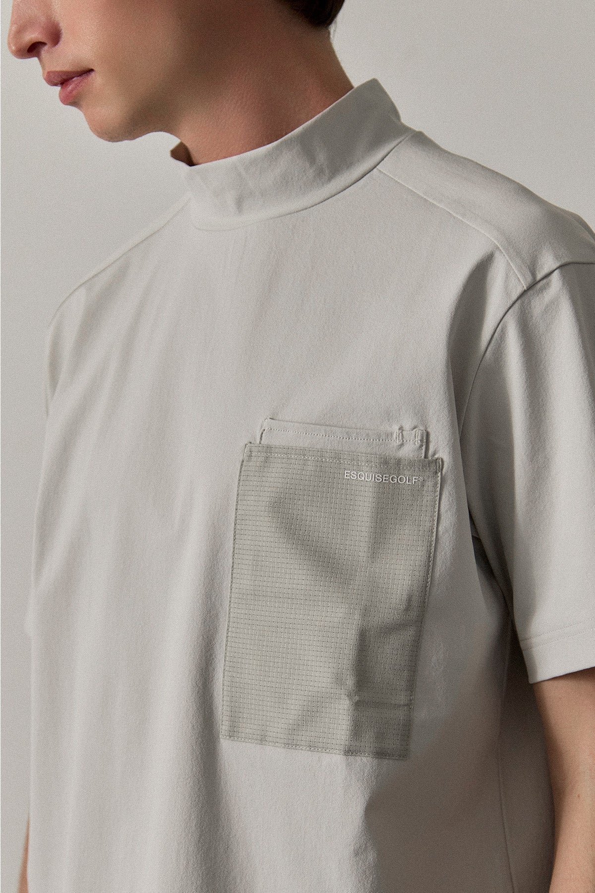 UTILITY POCKET MOCKNECK - Beige