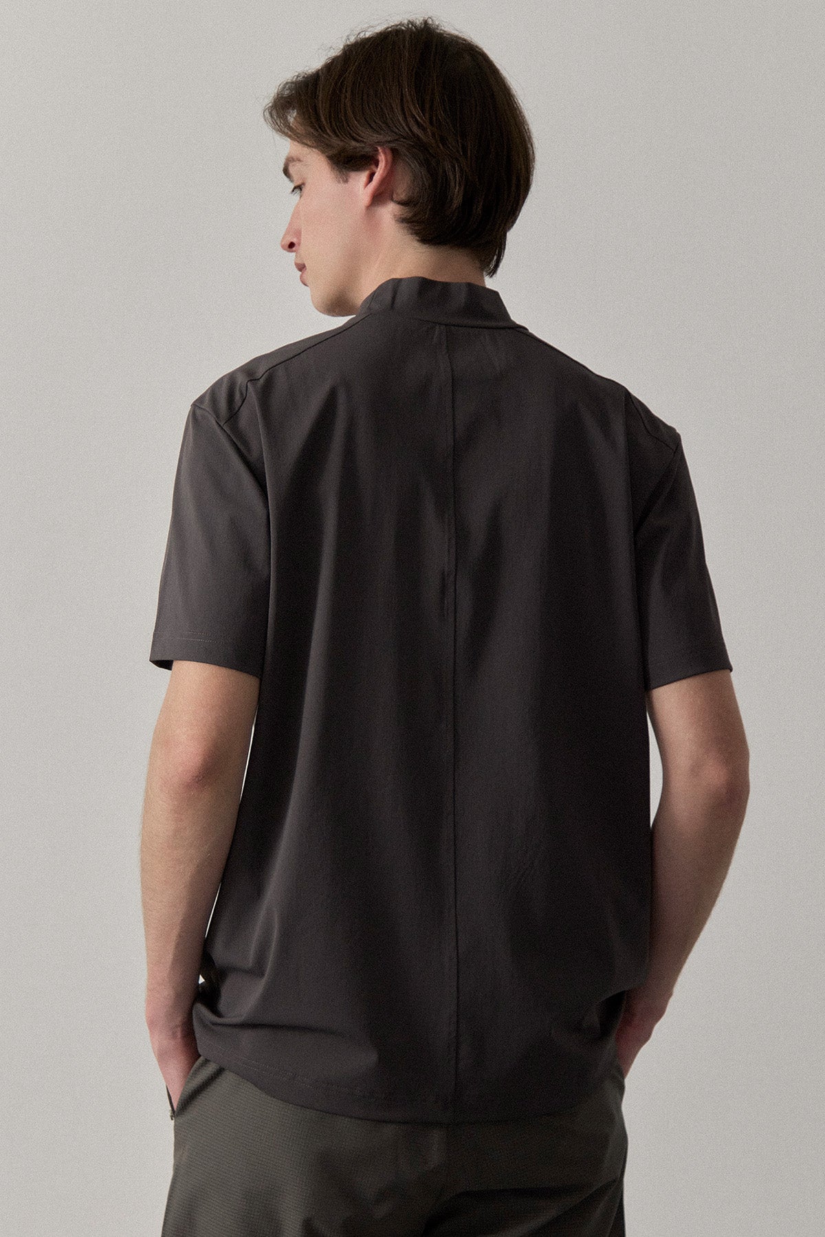UTILITY POCKET MOCKNECK - Charcoal