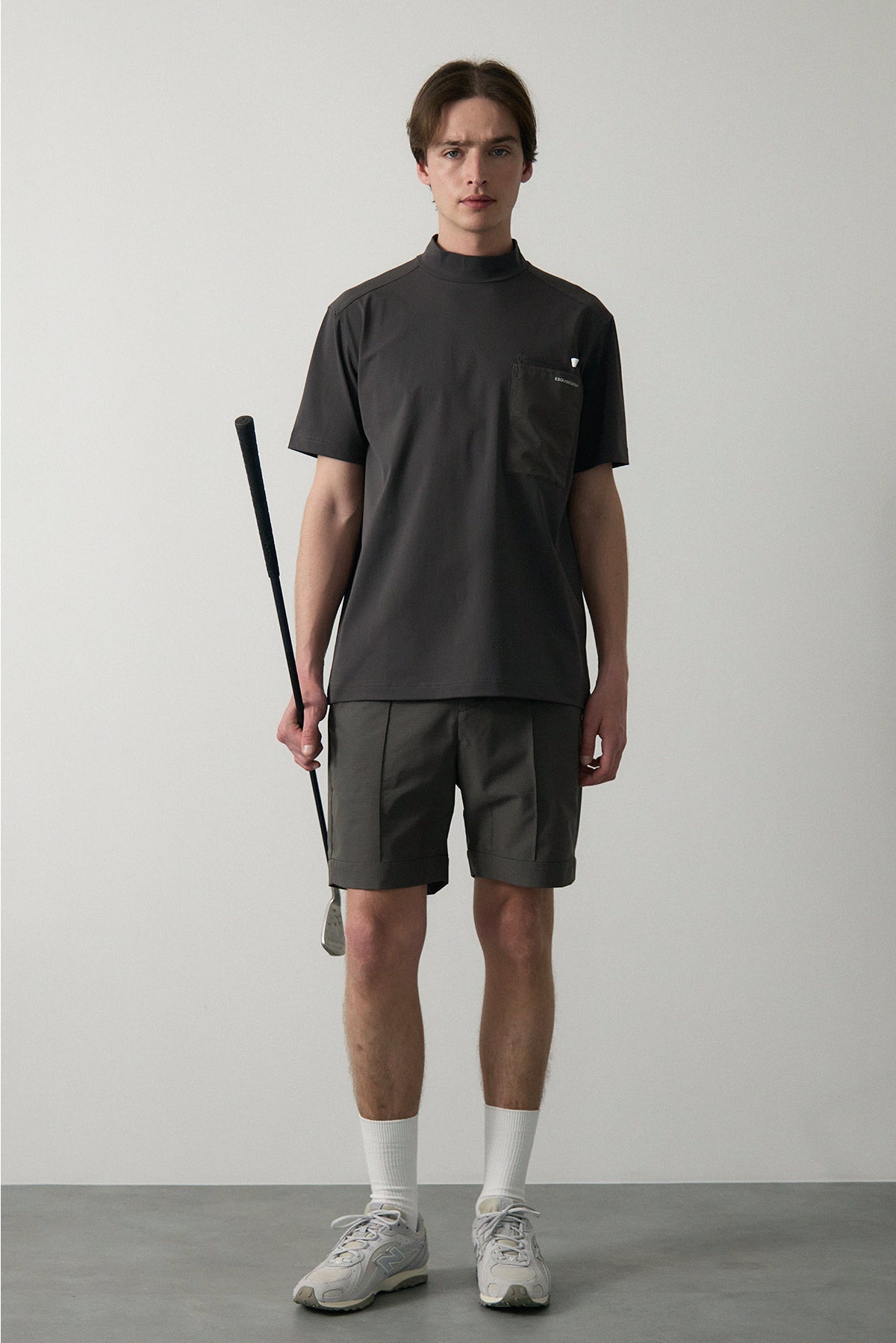 UTILITY POCKET MOCKNECK - Charcoal