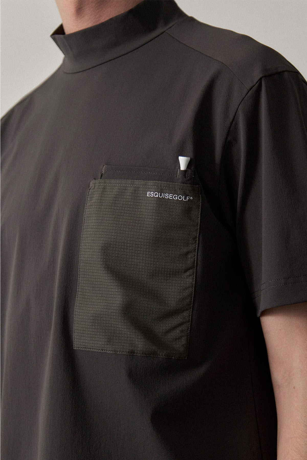 UTILITY POCKET MOCKNECK - Charcoal