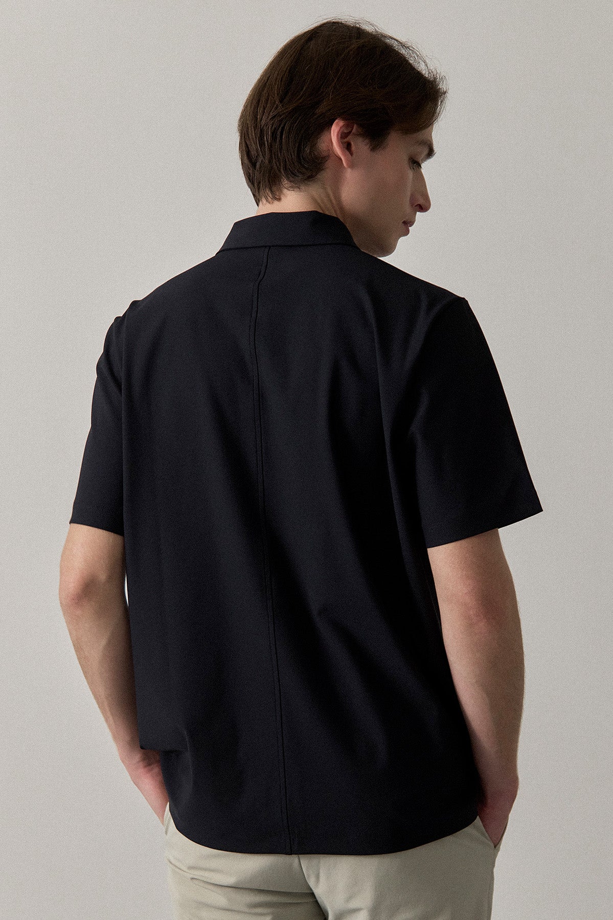 MODERN ZIP POLO FOR HOMME - Black