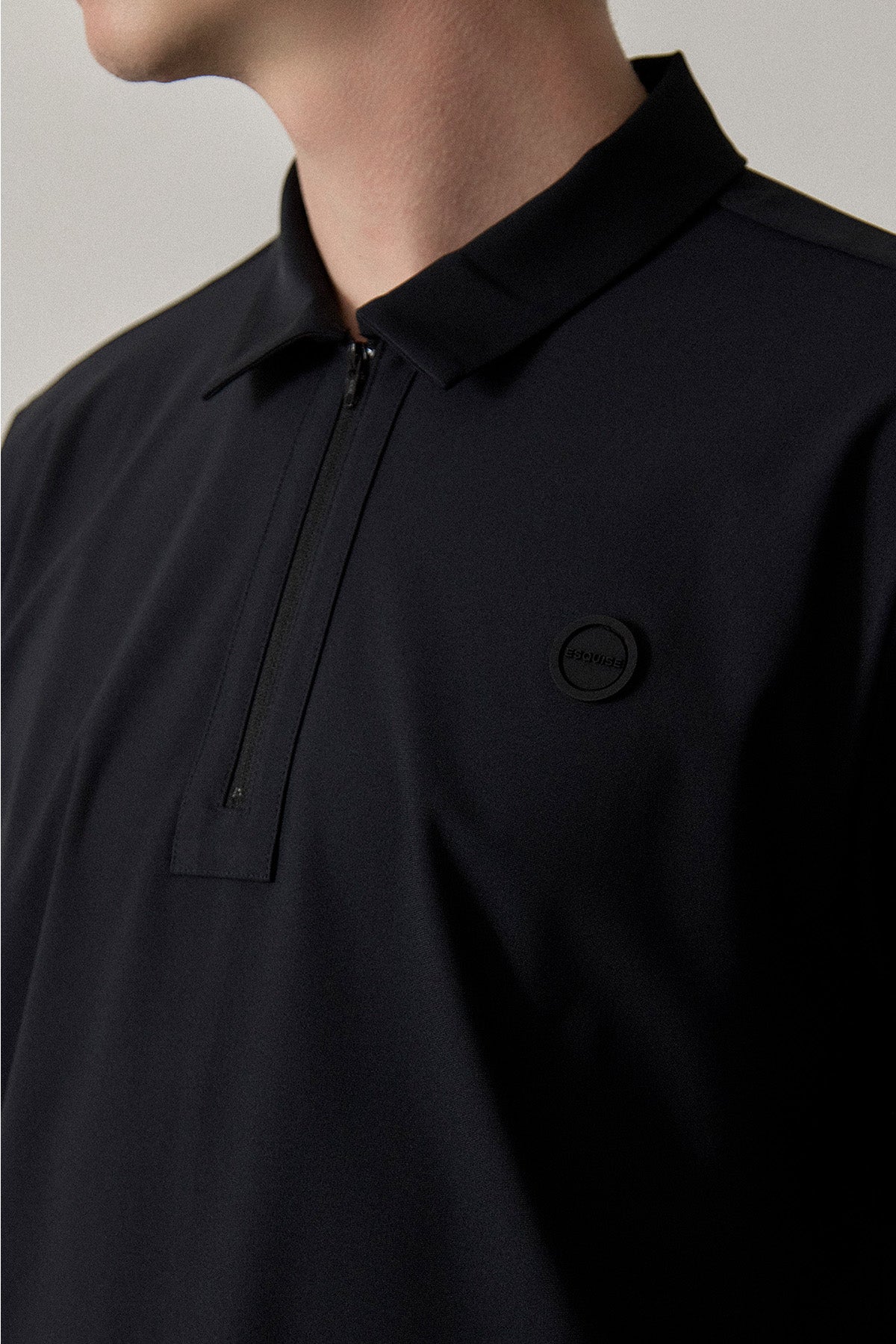 MODERN ZIP POLO FOR HOMME - Black