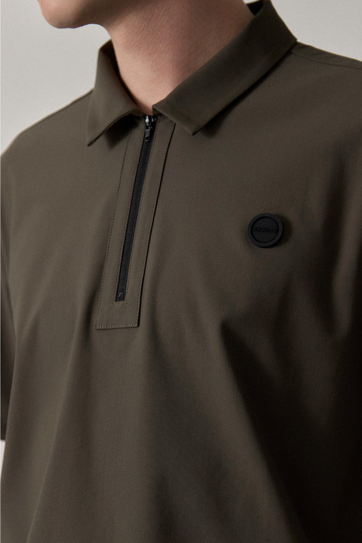 MODERN ZIP POLO FOR HOMME - Khaki