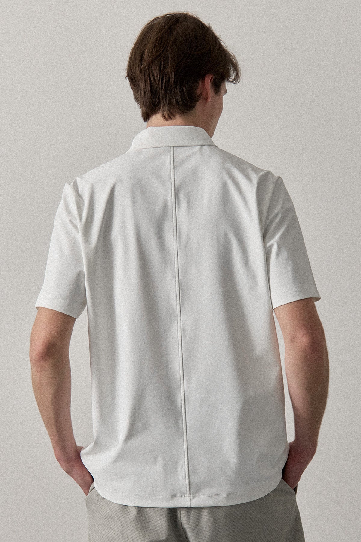 MODERN ZIP POLO FOR HOMME - White