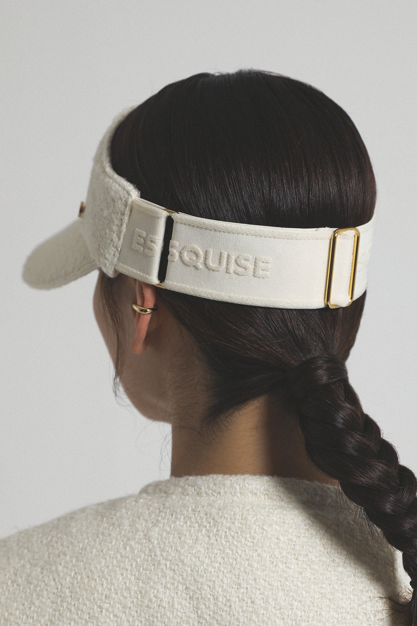 TWEED CURVE VISOR - Cream