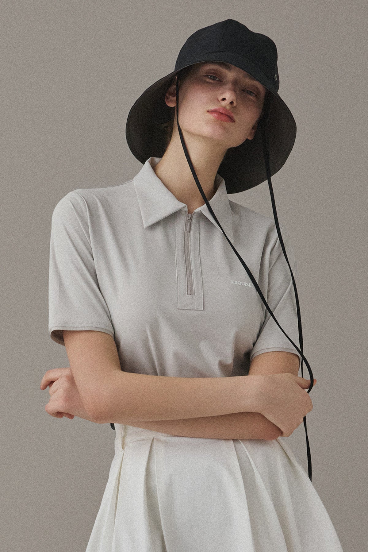 MODERN ZIP POLO - Clay