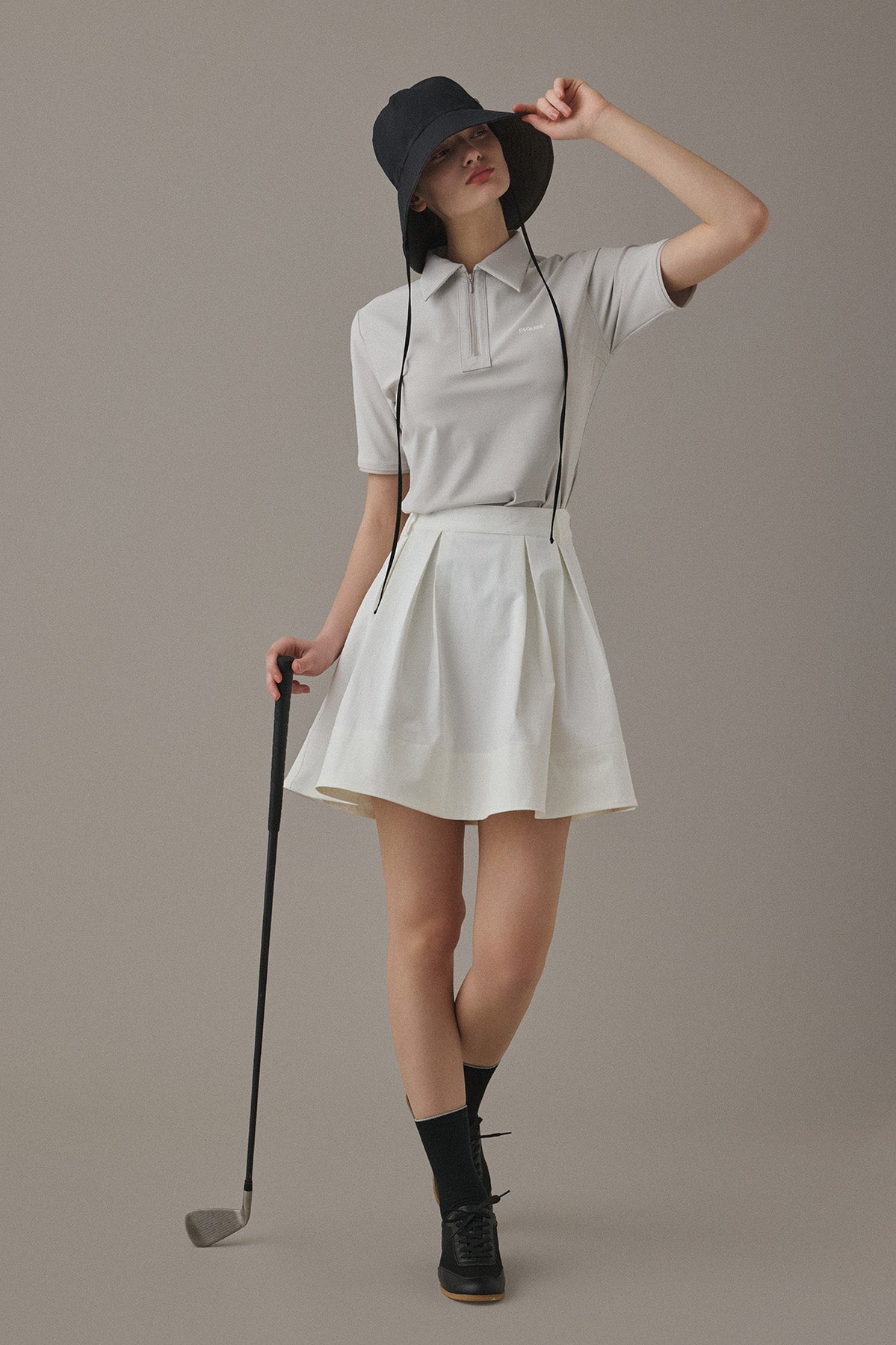 MODERN ZIP POLO - Clay