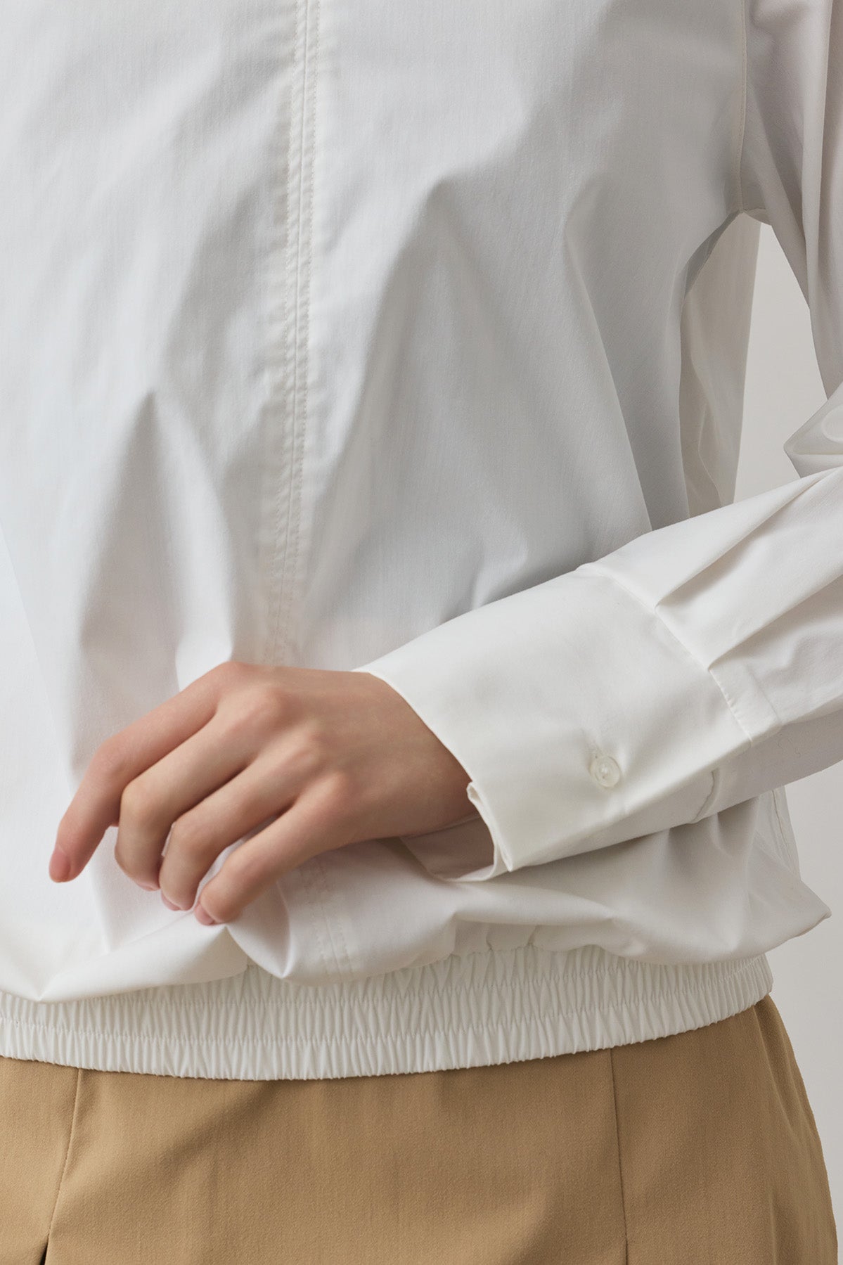 TIE DESIGN SHIRT TOP - White