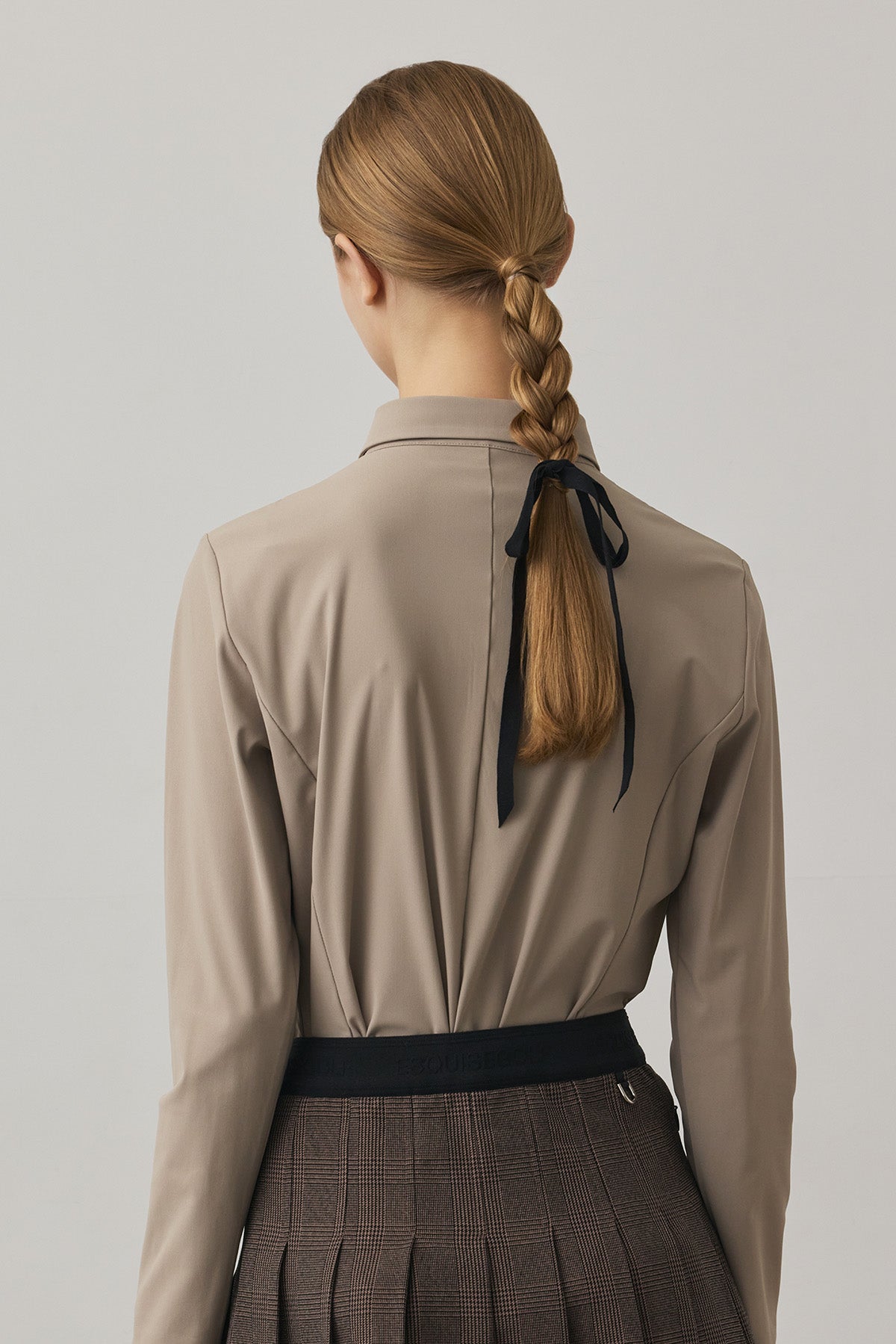 CLASSIC COLLAR SHIRT TOP - Beige