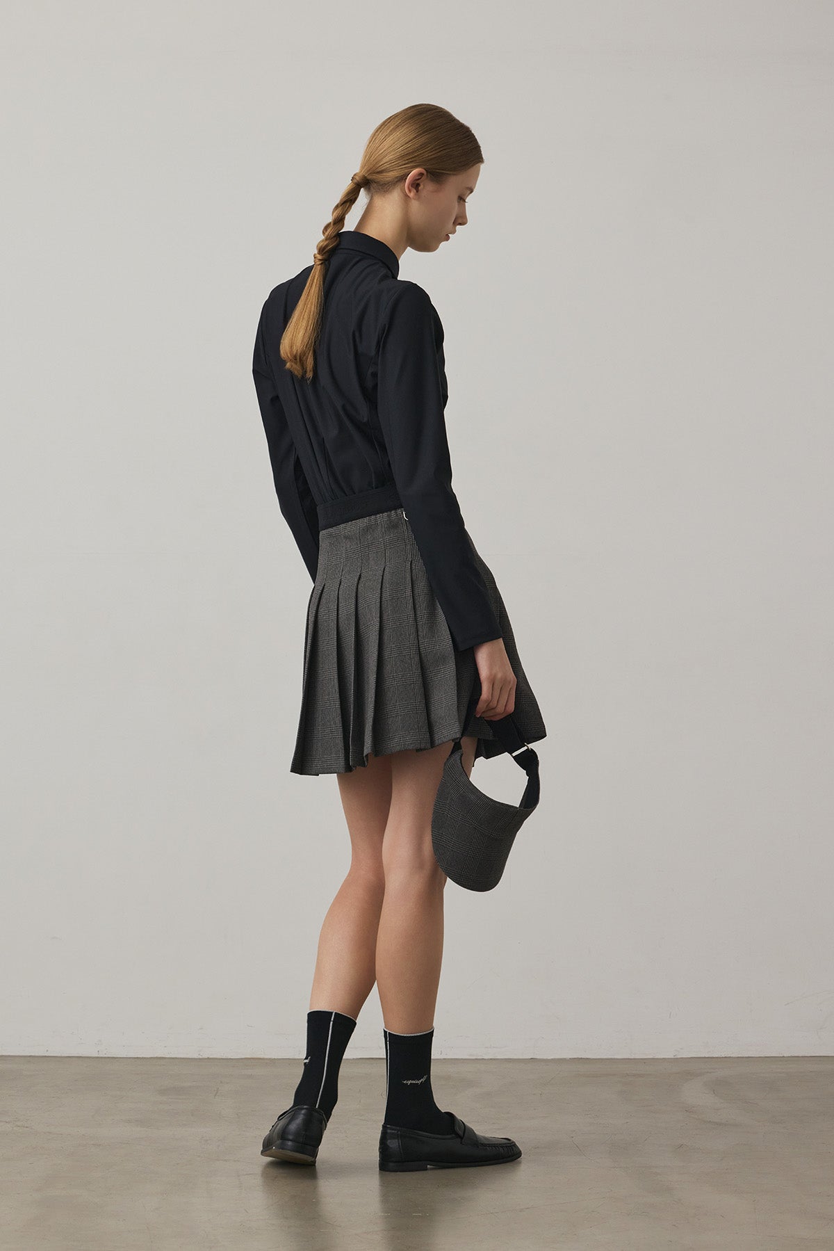 CLASSIC COLLAR SHIRT TOP - Black