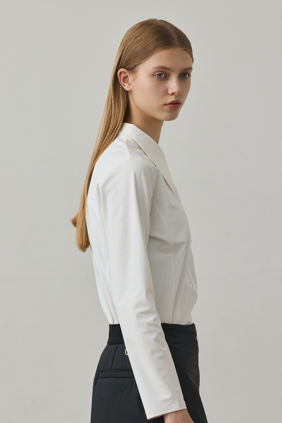 CLASSIC COLLAR SHIRT TOP - White