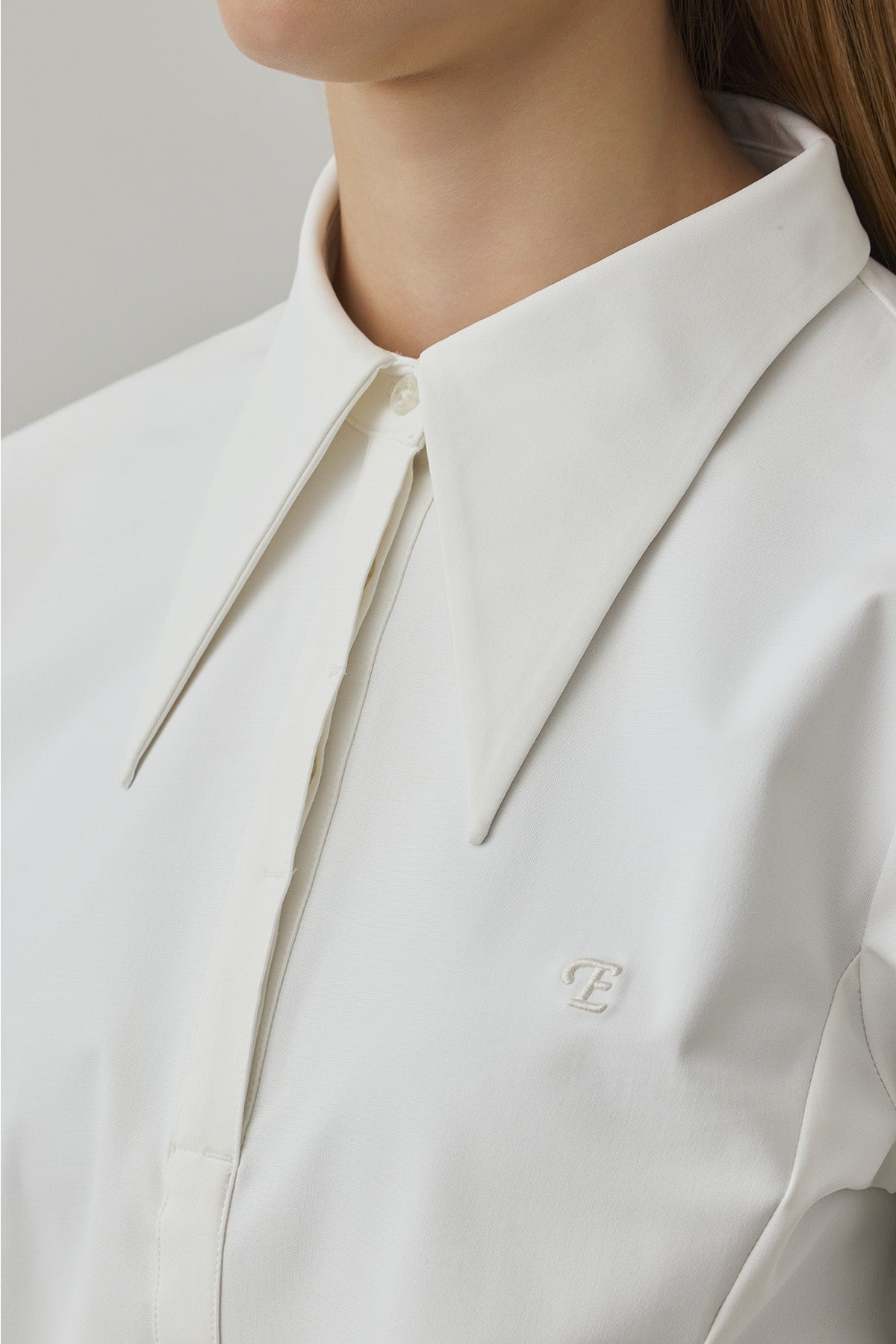 CLASSIC COLLAR SHIRT TOP - White