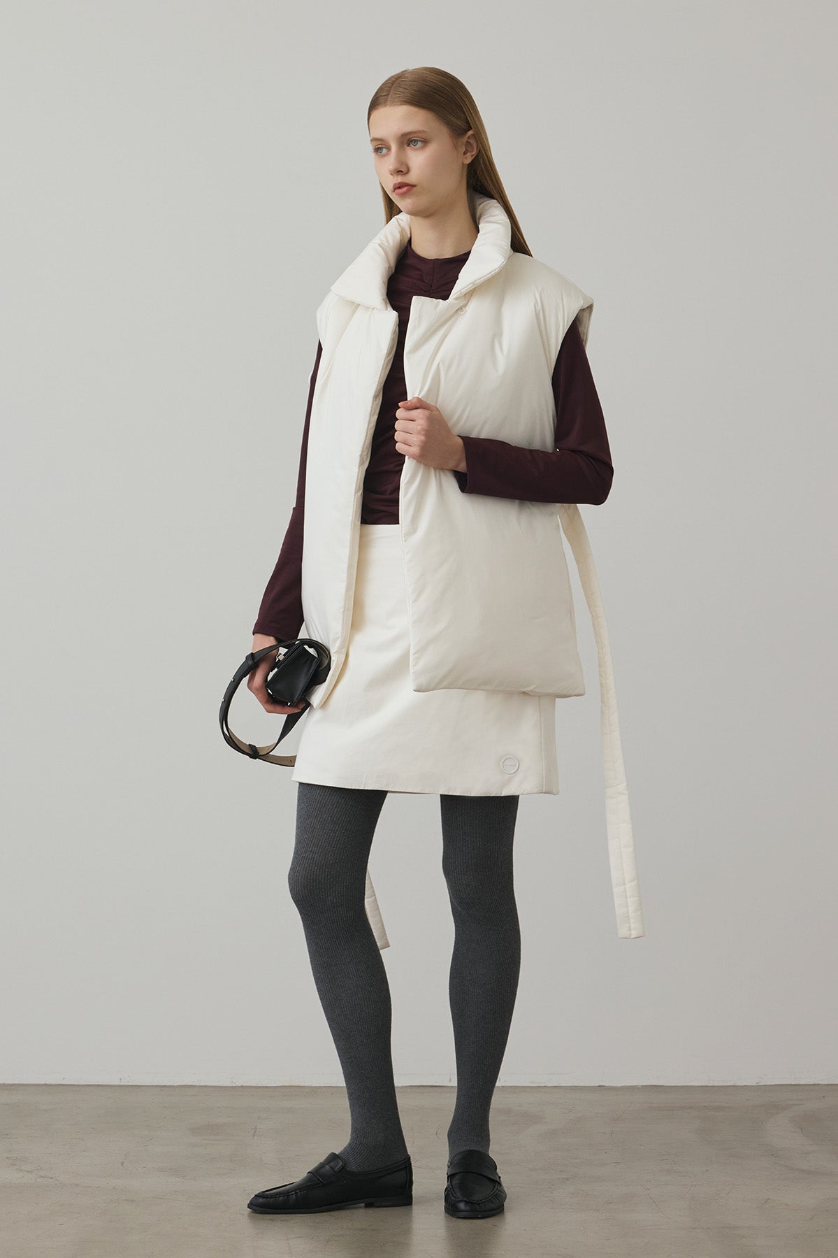 SOFT FEEL WARM VEST - White