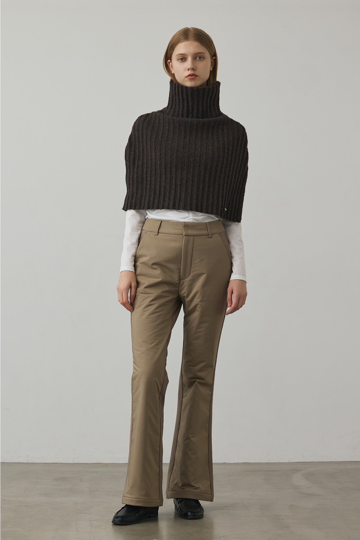 WINTER WARM FLARE PANTS - Beige