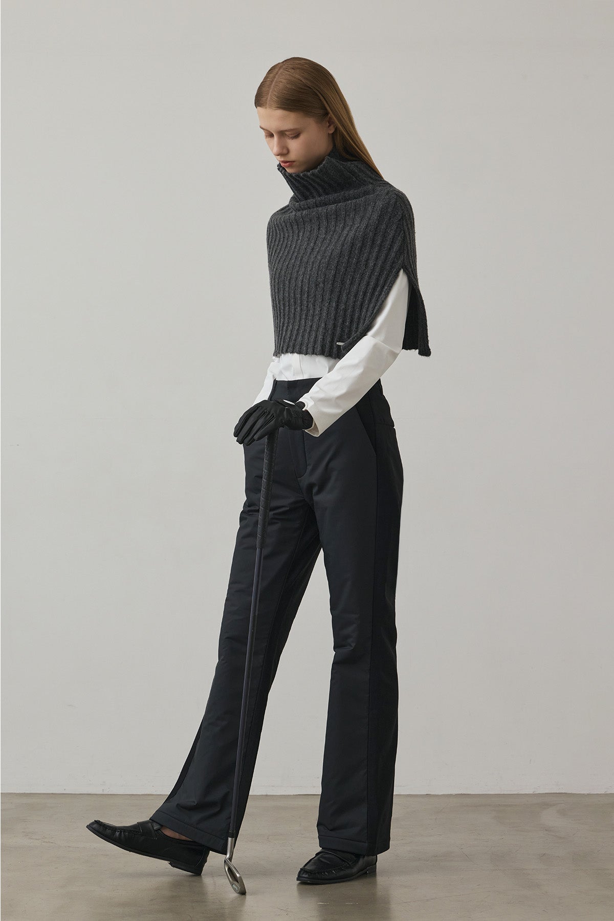 WINTER WARM FLARE PANTS - Black