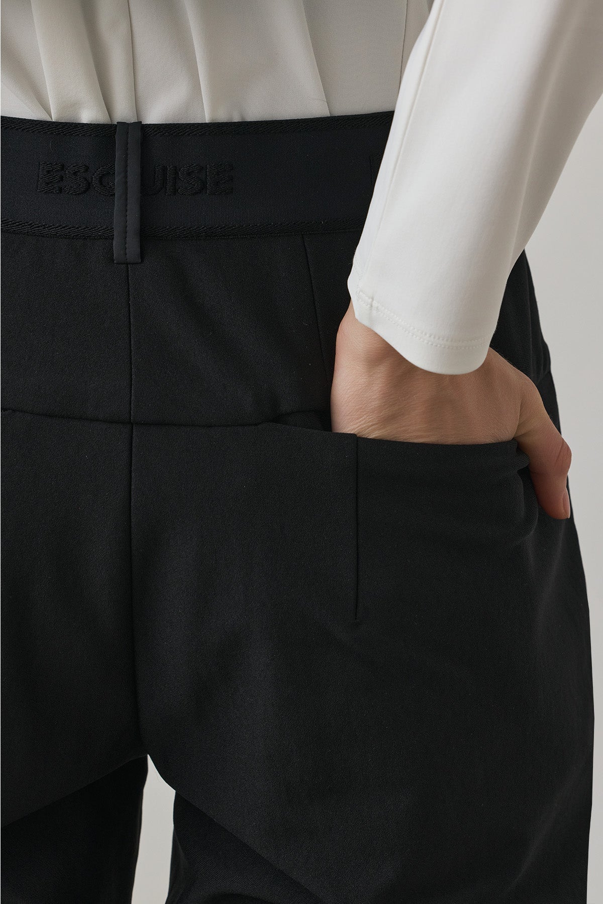 WINTER WARM FLARE PANTS - Black