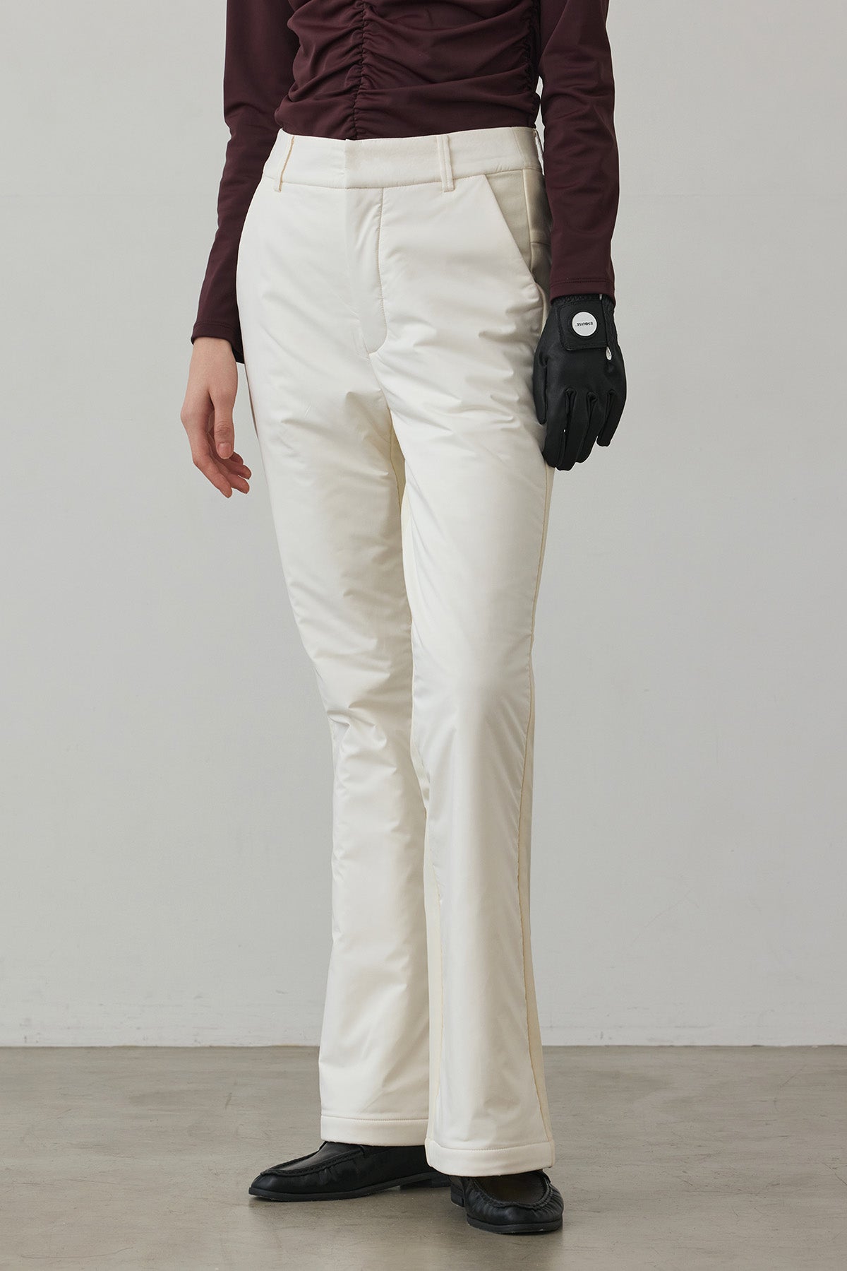 WINTER WARM FLARE PANTS - White