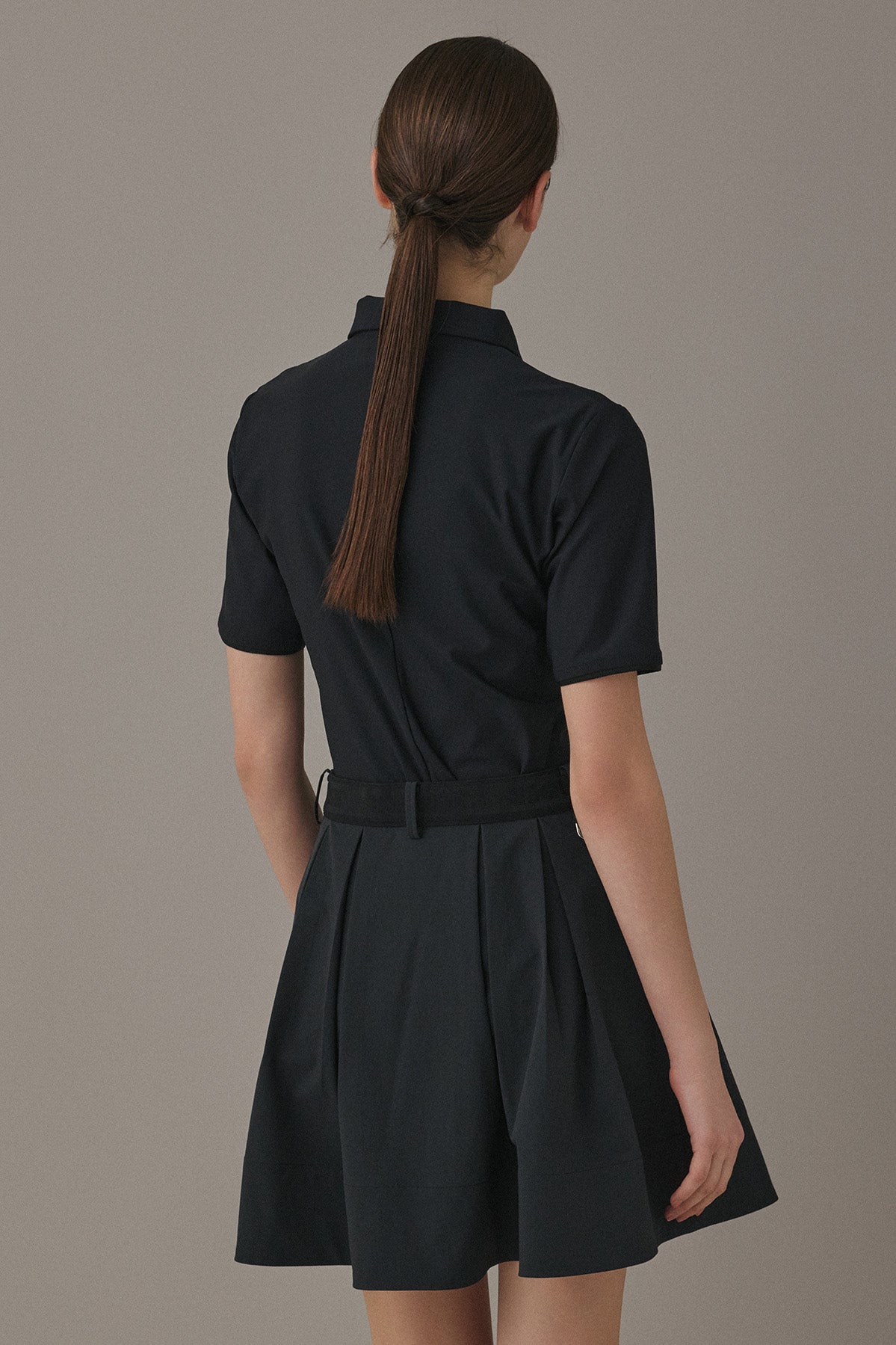 ROMAN FLARE SKIRT - Black