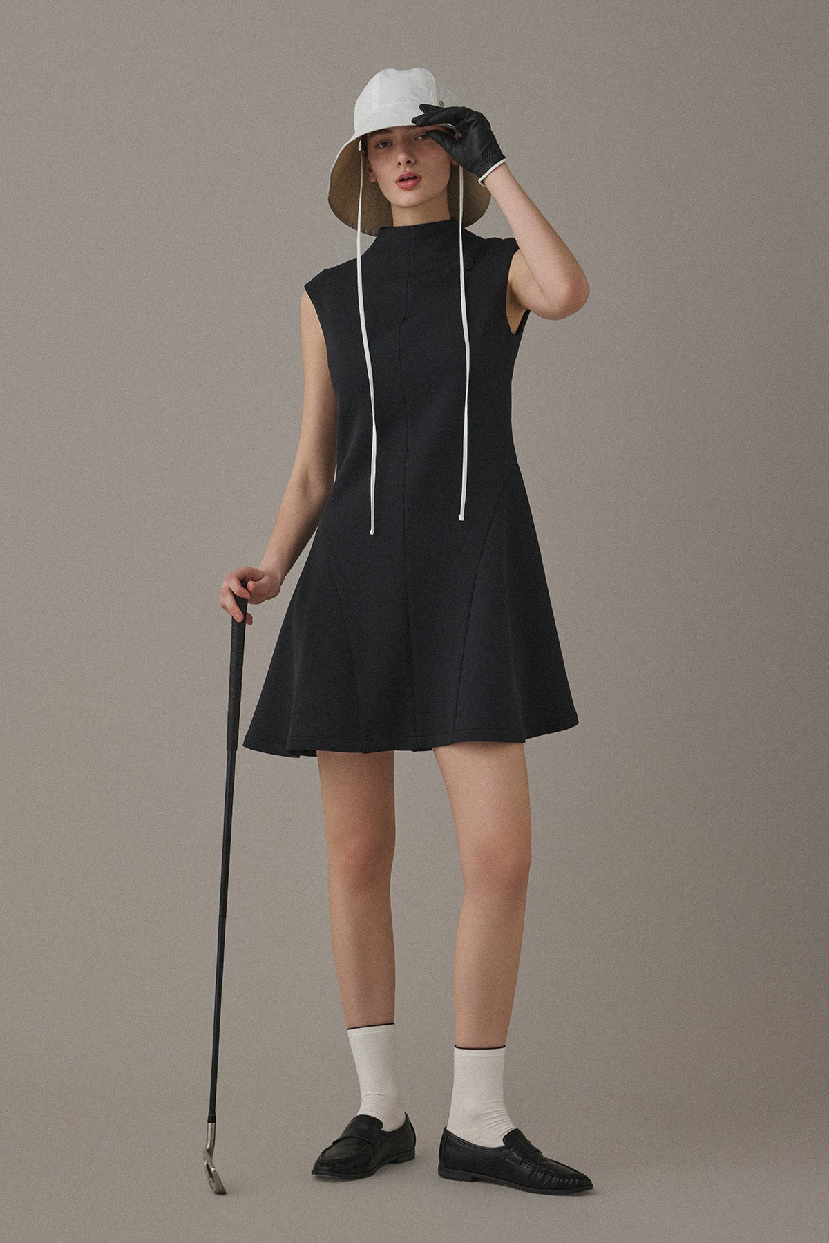 FLOATING MINI DRESS - Black
