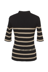 ORGANIC STRIPED KNIT - Black