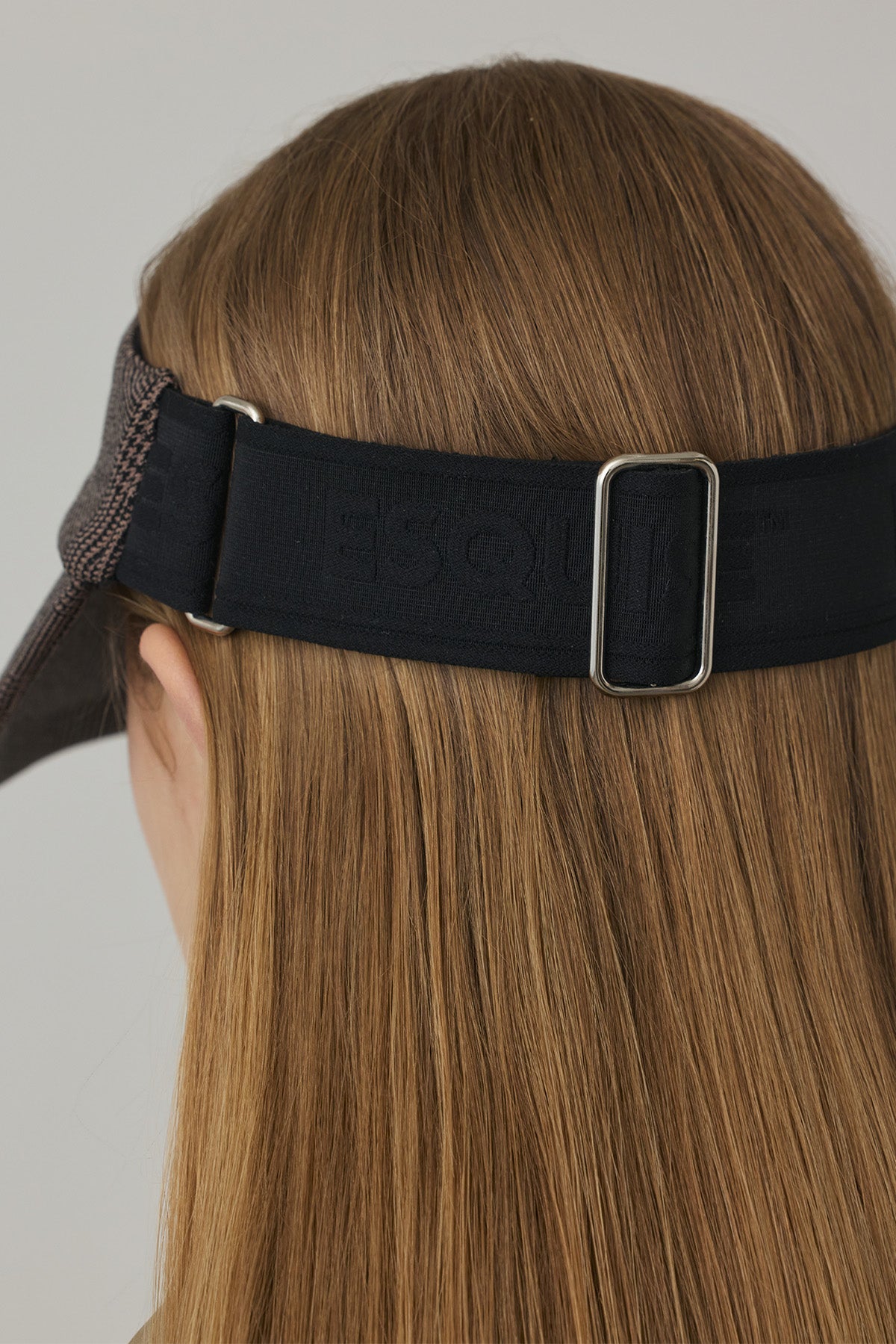 GLEN CHECK CURVE VISOR - Brown