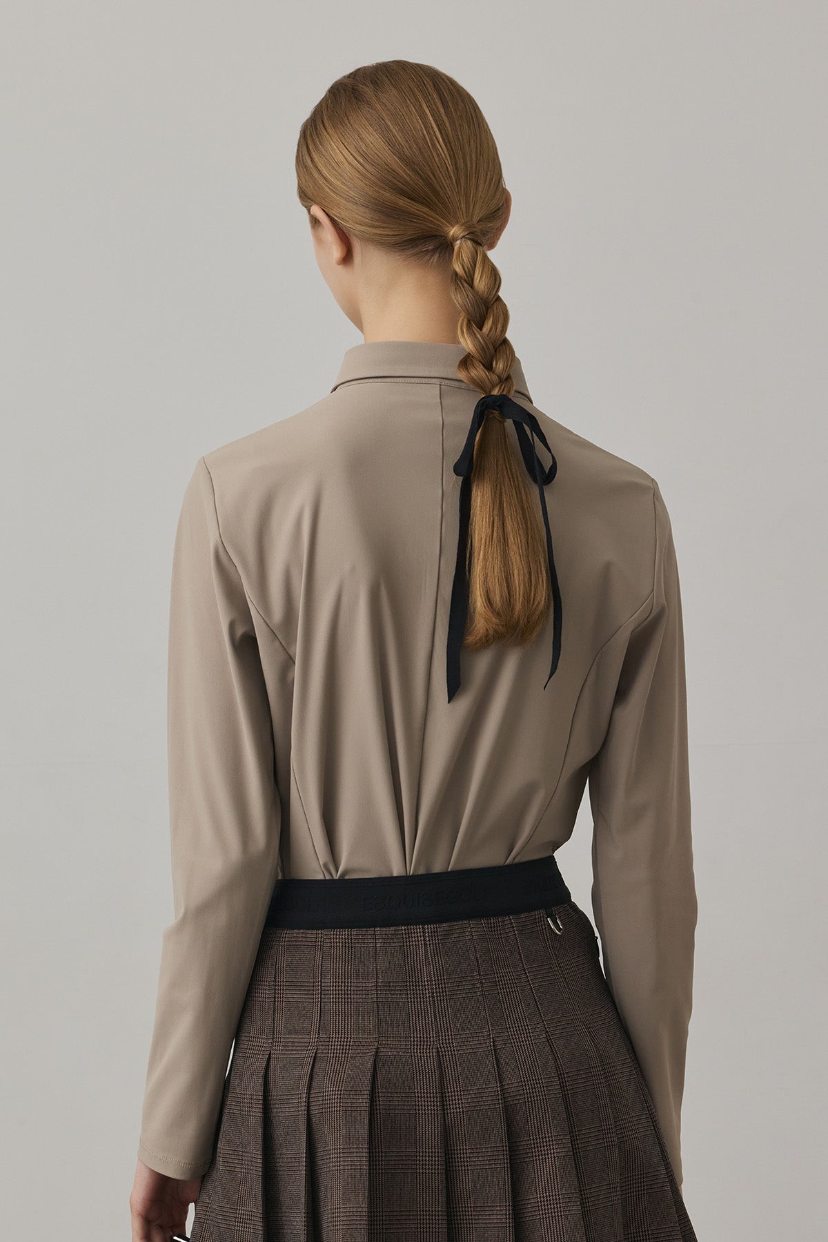 CLASSIC COLLAR SHIRT TOP - Beige