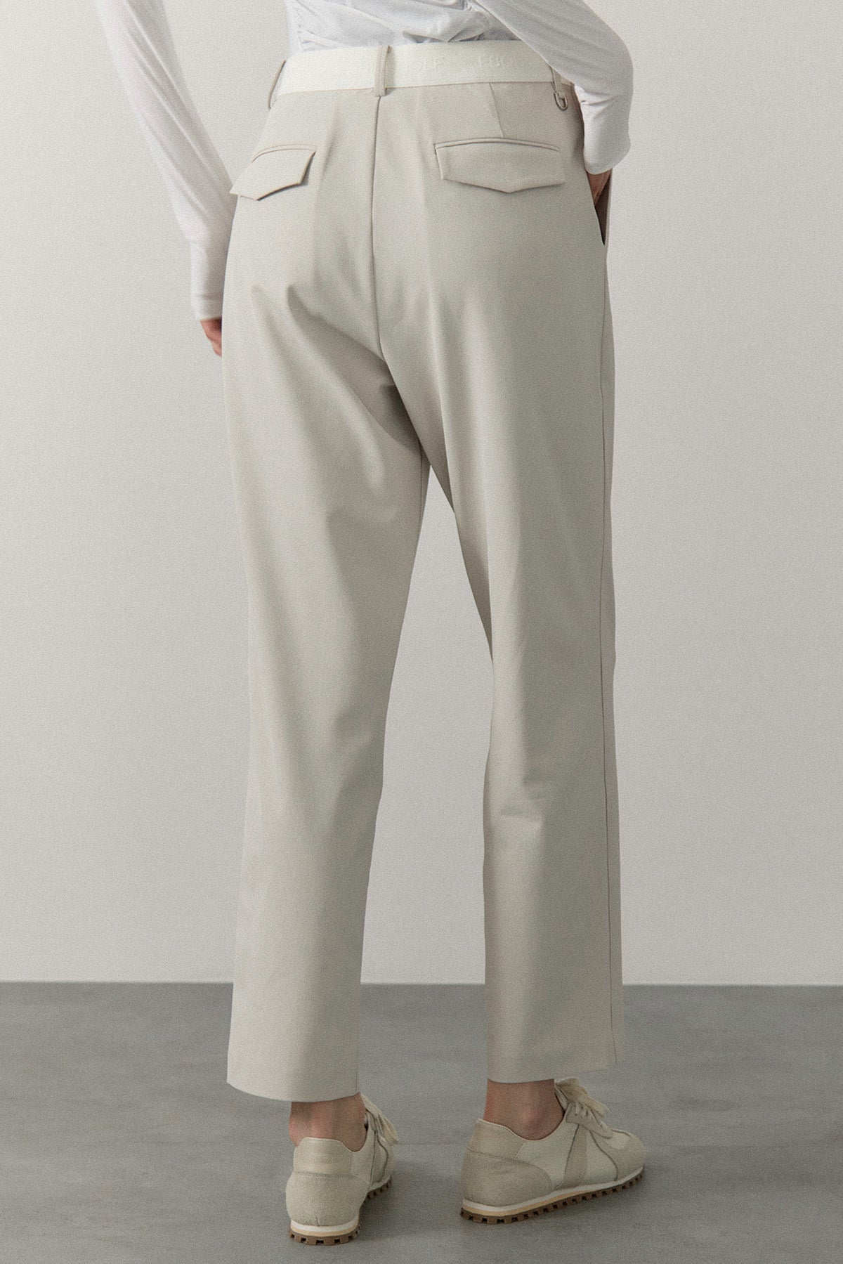 RELAXED DOUBLE PLEATS TROUSERS - Beige