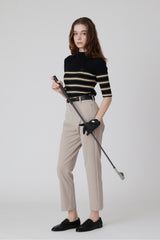 ORGANIC STRIPED KNIT - Black