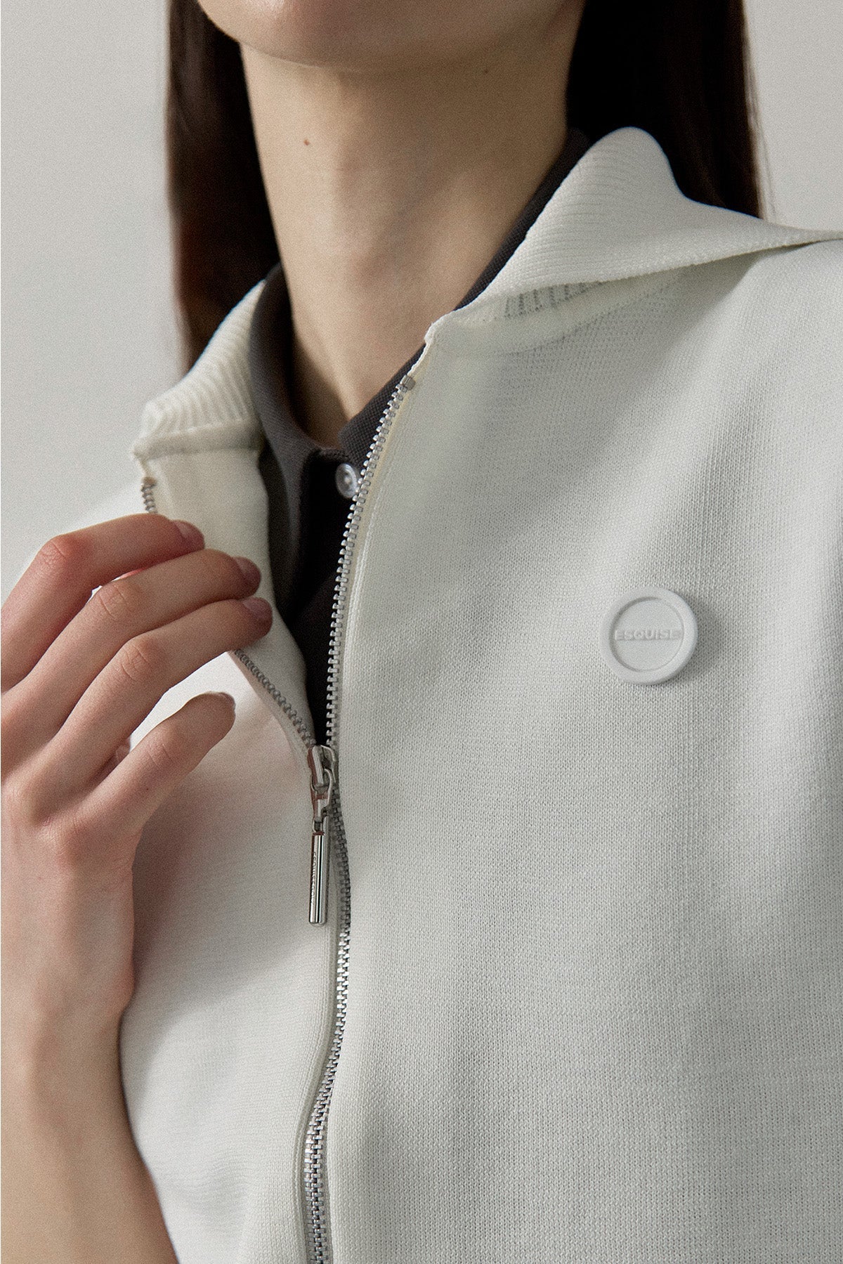 RECYCLED SMOOTH-KNIT VEST - White