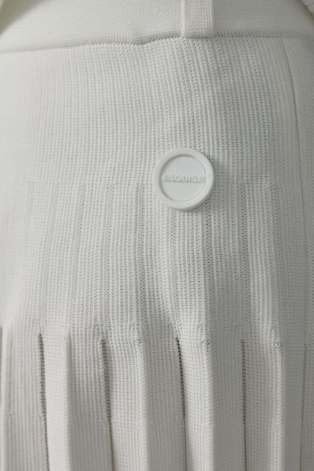 RECYCLED SMOOTH-KNIT PLEATS - White