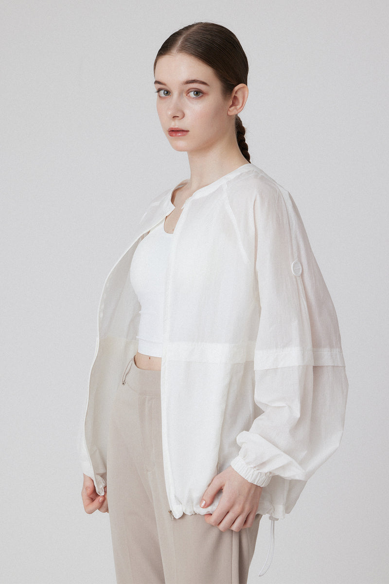 SHEER COTTON SPRING JKT - White