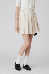 CLASSIC PLEATS SKIRT - Cream