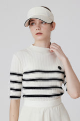 ORGANIC STRIPED KNIT - White