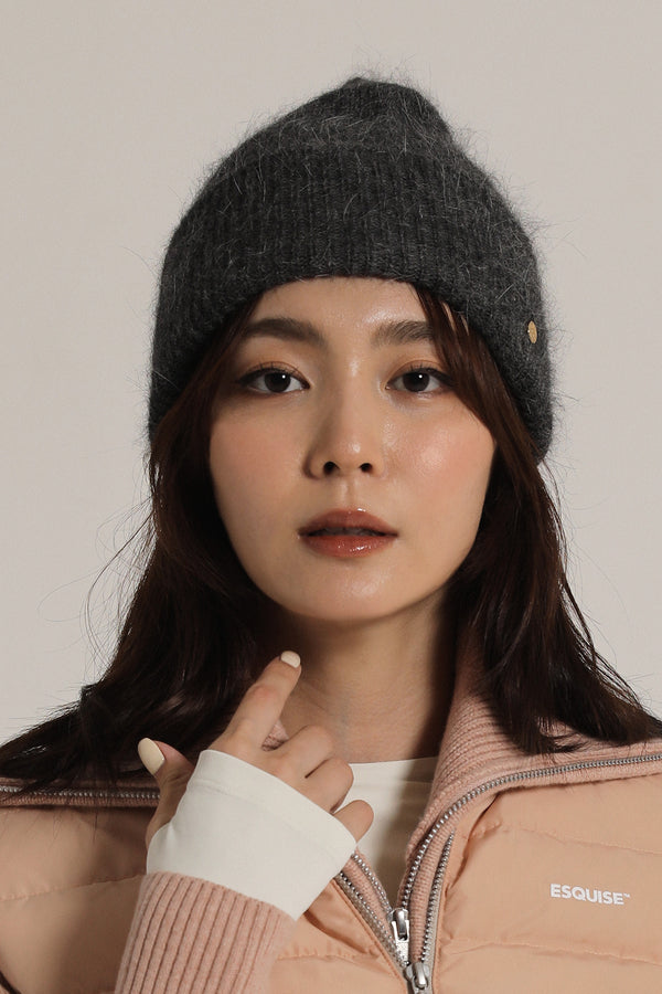 ANGORA SOFT BEANIE  - Gray