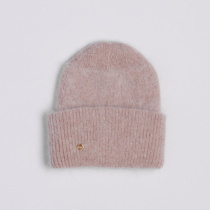 ANGORA SOFT BEANIE  - Baby Pink