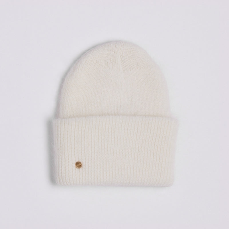 ANGORA SOFT BEANIE  - White