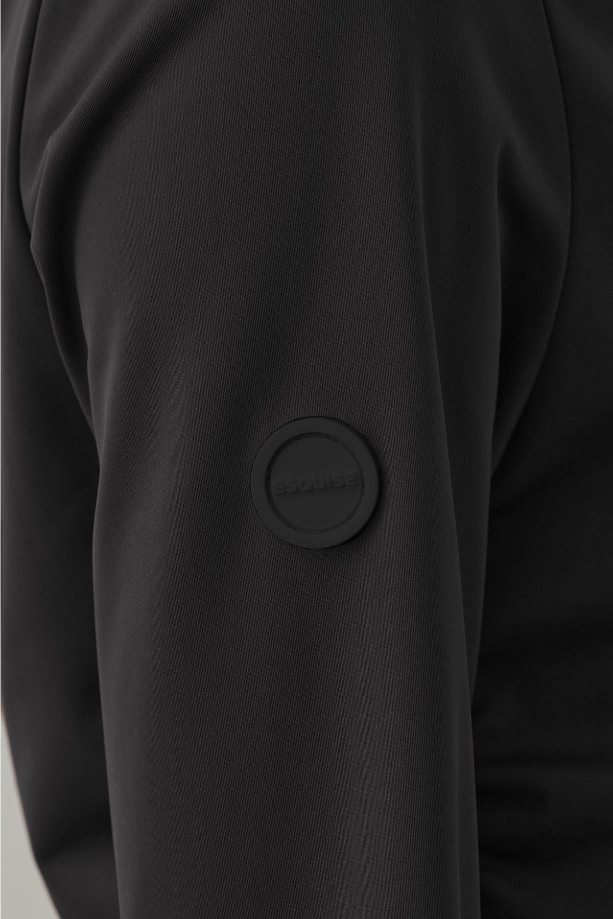 GATHER STRETCH TOP - Black