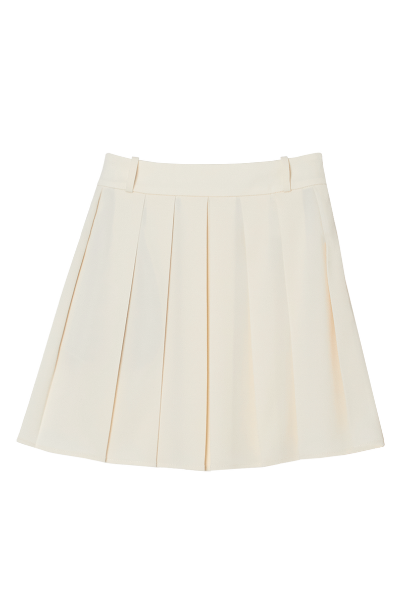 CLASSIC PLEATS SKIRT - Cream