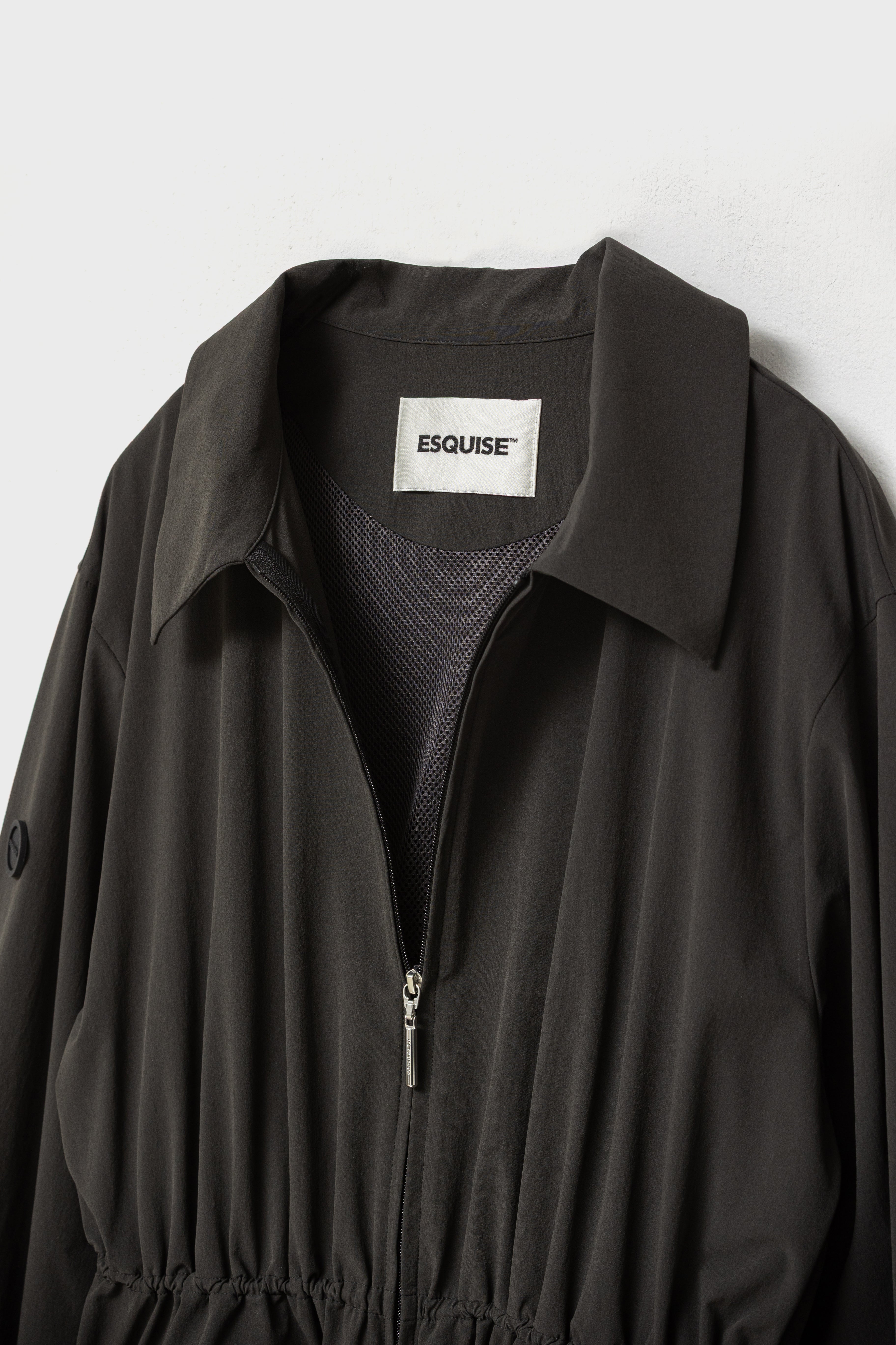 DRAWSTRING LIGHT JACKET - Charcoal