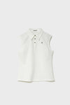 CLASSIC PIQUE SLEEVELESS TOP - White