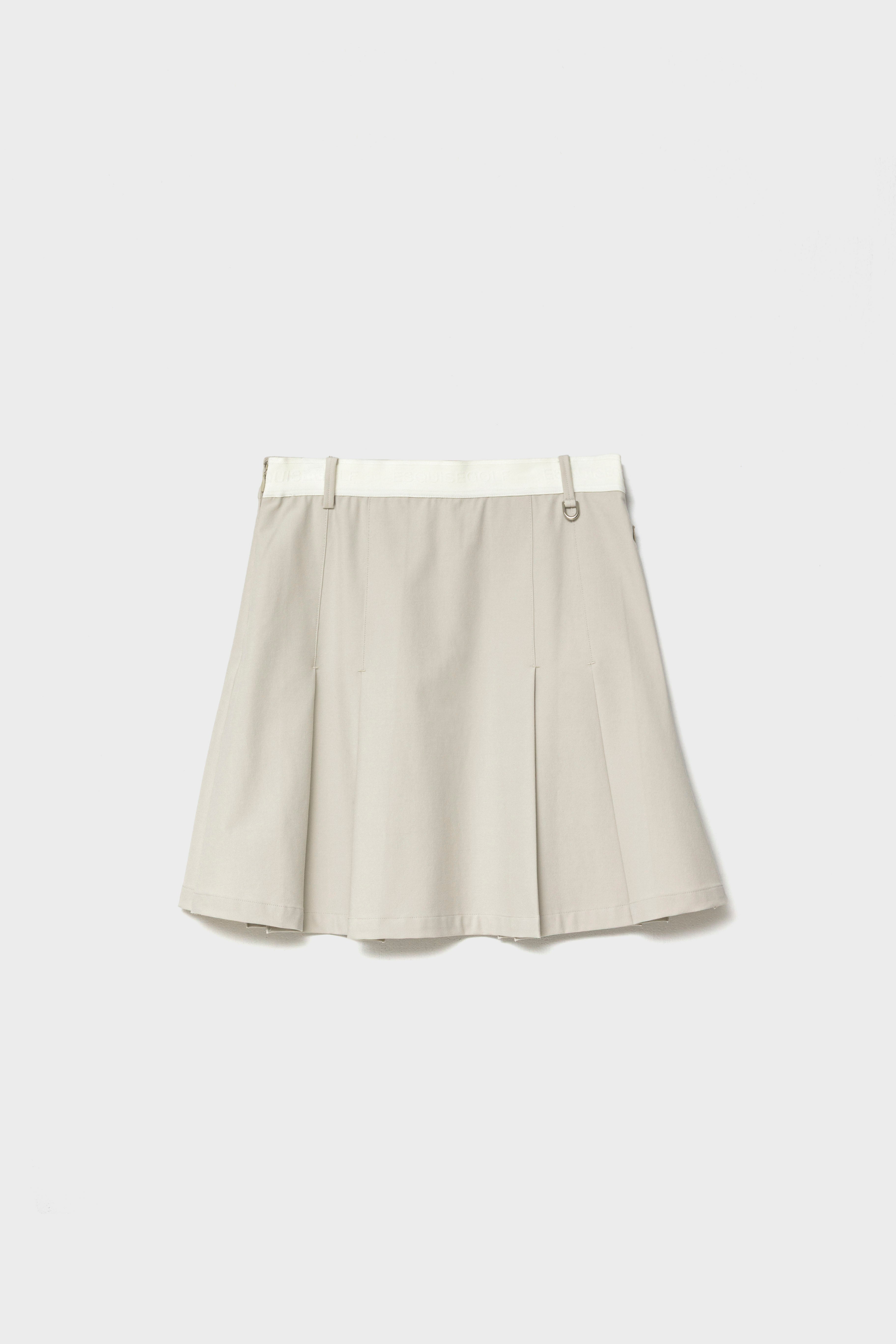 SILK TOUCH PLEATED SKIRT - Light Beige
