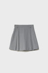 SILK TOUCH PLEATED SKIRT - Light Gray