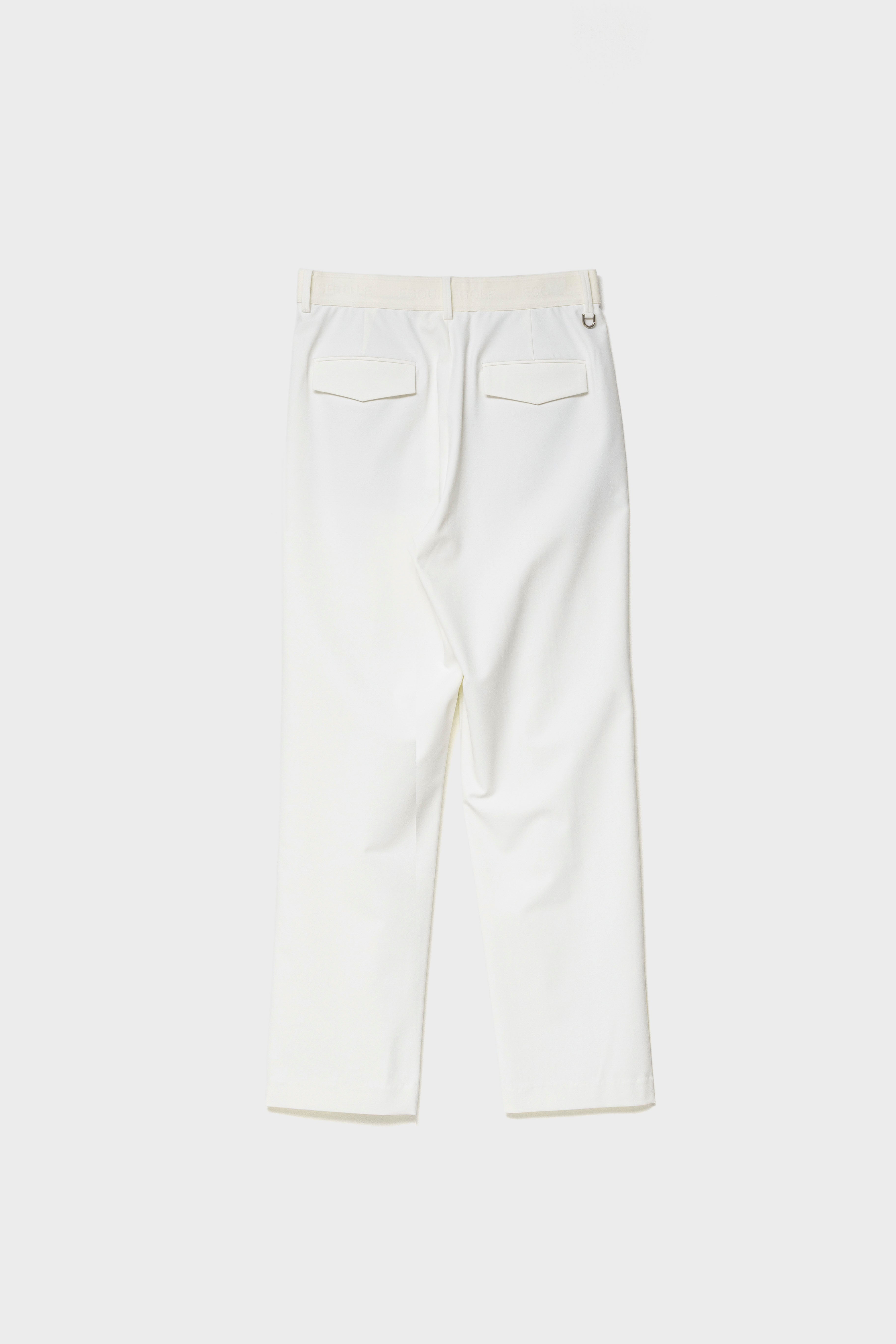 RELAXED DOUBLE PLEATS TROUSERS - White