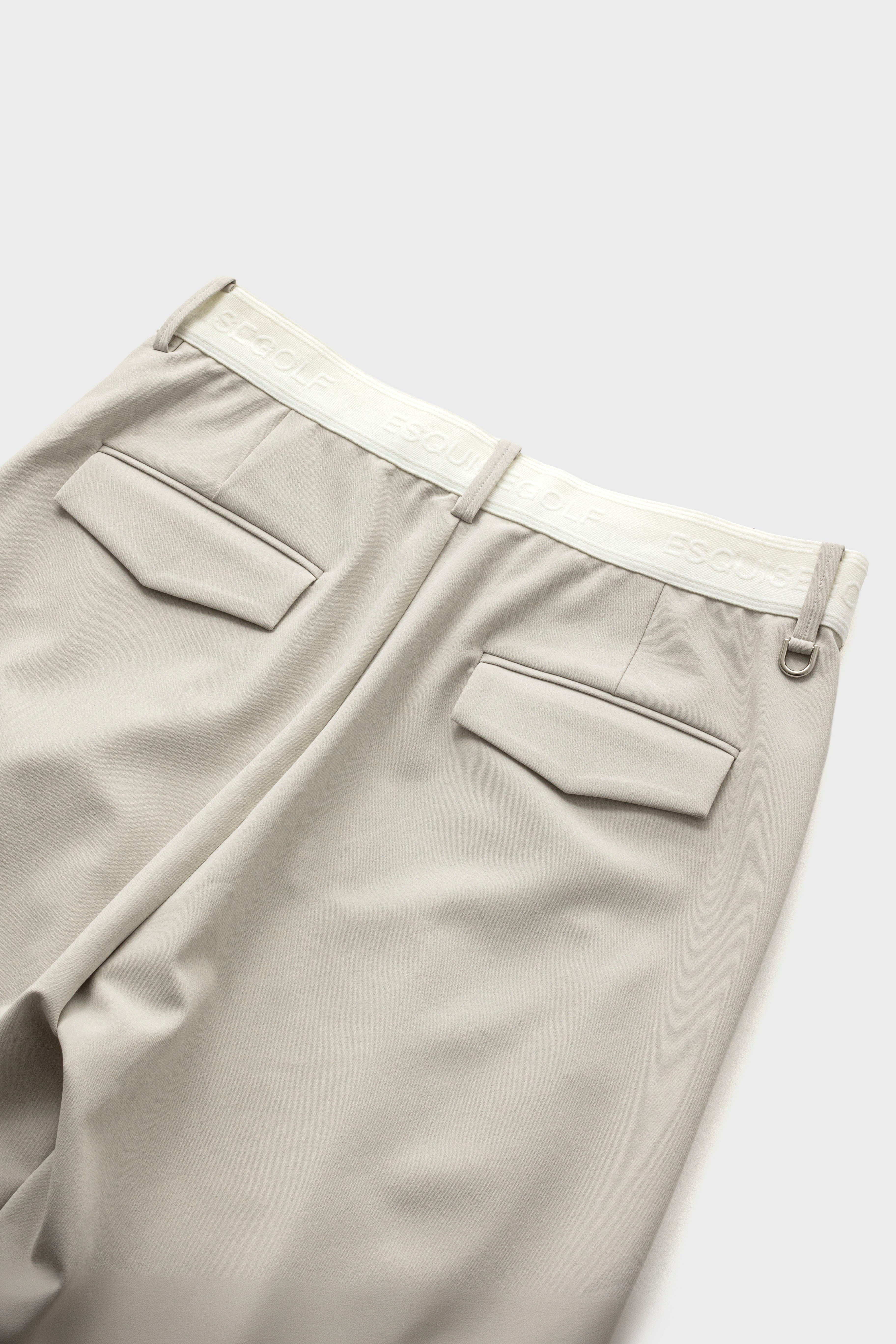 RELAXED DOUBLE PLEATS TROUSERS - Beige